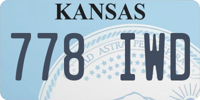 KS license plate 778IWD