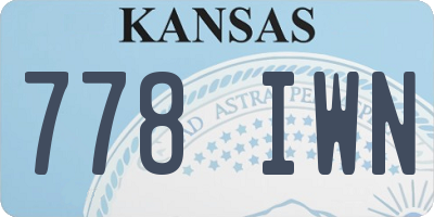 KS license plate 778IWN