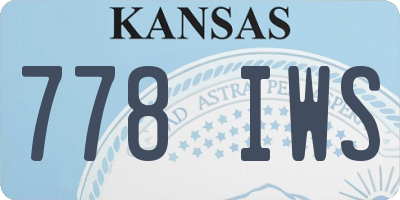 KS license plate 778IWS