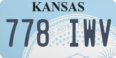 KS license plate 778IWV