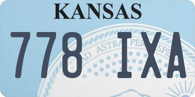 KS license plate 778IXA