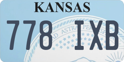 KS license plate 778IXB