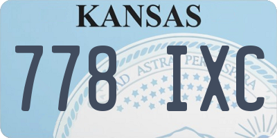 KS license plate 778IXC
