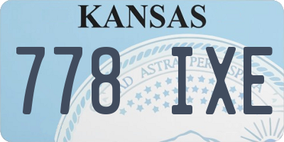 KS license plate 778IXE