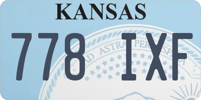KS license plate 778IXF