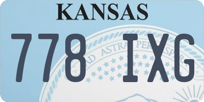 KS license plate 778IXG