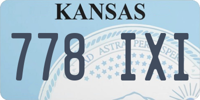 KS license plate 778IXI