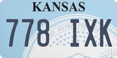 KS license plate 778IXK