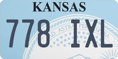 KS license plate 778IXL