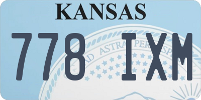KS license plate 778IXM
