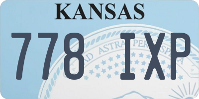 KS license plate 778IXP