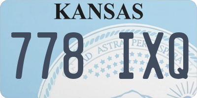 KS license plate 778IXQ