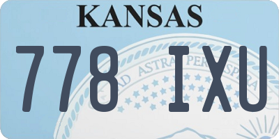 KS license plate 778IXU