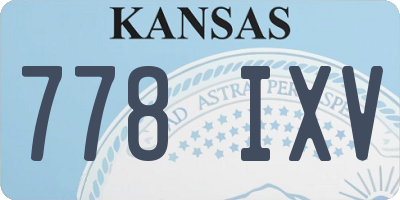 KS license plate 778IXV
