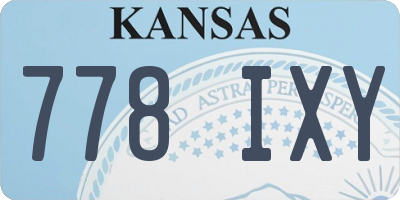 KS license plate 778IXY