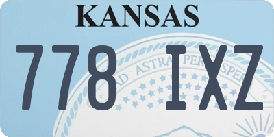KS license plate 778IXZ