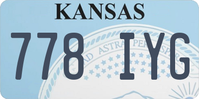 KS license plate 778IYG