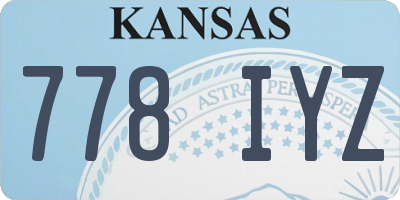 KS license plate 778IYZ