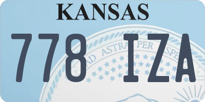 KS license plate 778IZA