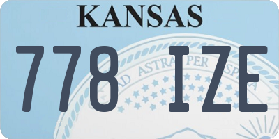 KS license plate 778IZE