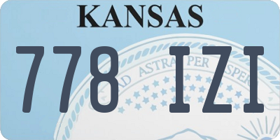 KS license plate 778IZI
