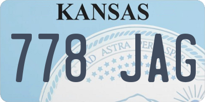 KS license plate 778JAG