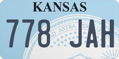 KS license plate 778JAH