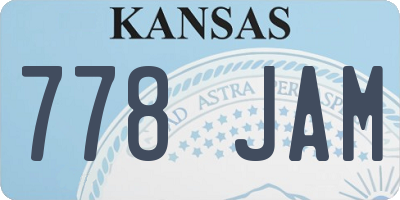 KS license plate 778JAM