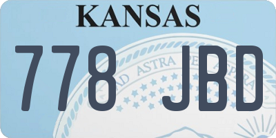 KS license plate 778JBD