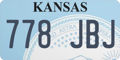 KS license plate 778JBJ