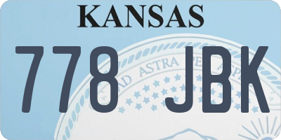 KS license plate 778JBK
