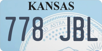 KS license plate 778JBL