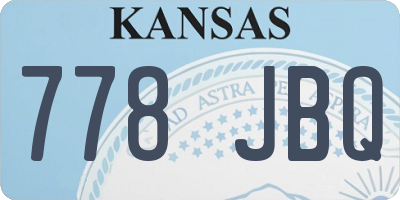 KS license plate 778JBQ