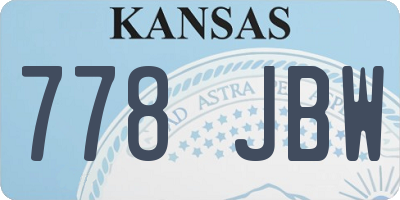KS license plate 778JBW