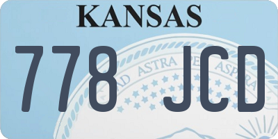 KS license plate 778JCD