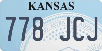 KS license plate 778JCJ