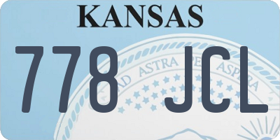 KS license plate 778JCL