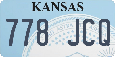 KS license plate 778JCQ