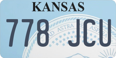 KS license plate 778JCU