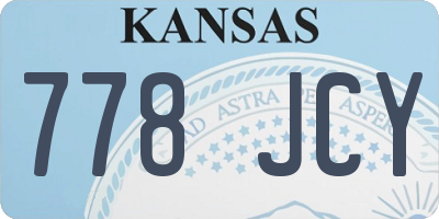 KS license plate 778JCY