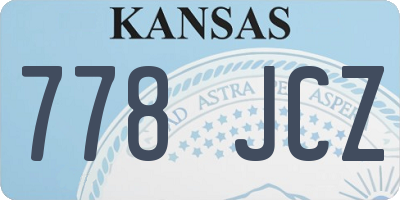 KS license plate 778JCZ