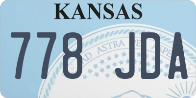 KS license plate 778JDA