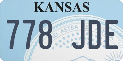 KS license plate 778JDE