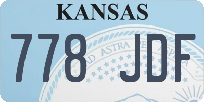 KS license plate 778JDF