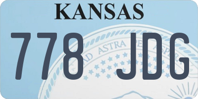 KS license plate 778JDG