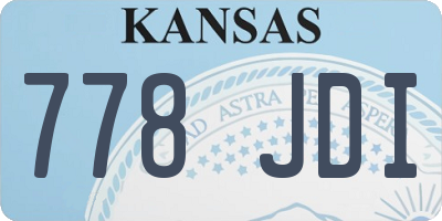 KS license plate 778JDI