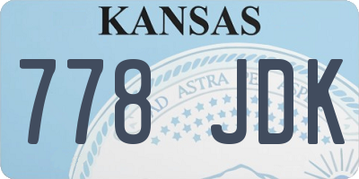 KS license plate 778JDK