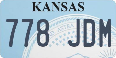 KS license plate 778JDM
