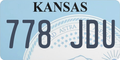 KS license plate 778JDU
