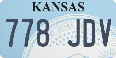 KS license plate 778JDV